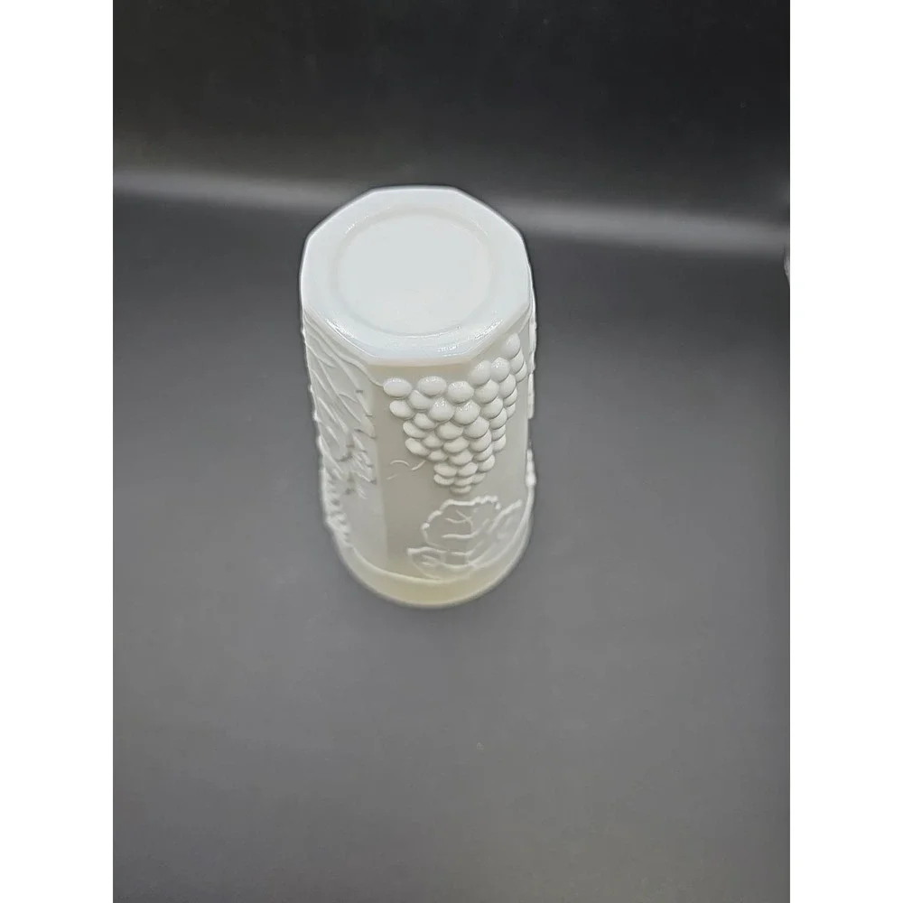 Vintage Indiana Milk Glass Harvest Pattern (Grape Vine) Tumbler